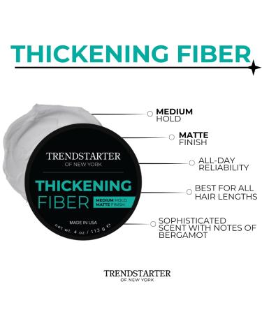 Buy TRENDSTARTER Thickening Fiber (2oz) - Travel Size Hair Clay Pomade for Medium Hold & Matte Finish - Premium Water-Based Styling Product - All-Day Hold International Shipping Available - Buy Online on GoSupps.com