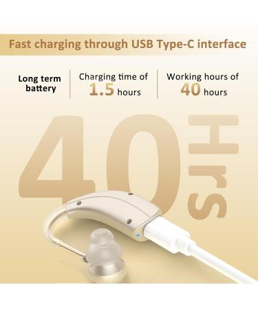 HiBRIQ Sound Device for Adults Adjustabel Volume with Charging Cable Rechargeable Digital Sound Device with 2 Modes and 8-Level Volume Adjustment - Gold - Buy Online on GoSupps.com