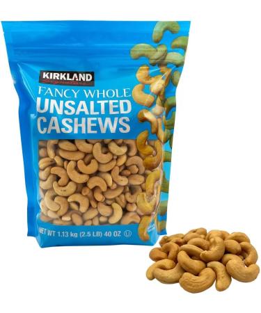 RKBROTHERS Kirkland Signature Unsalted & Roasted Cashews Bag 1.13kg (Pack of 2) - Buy Online on GoSupps.com