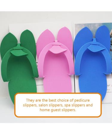 LALAFINA 48 Pairs Disposable Pedicure Slippers - Colorful Anti-Eva Foam Slippers for Women Salon Pedicure and Spa Guests - Buy Online on GoSupps.com