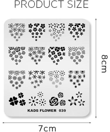 KADS Flower Nail Art Stamping Plate - DIY Manicure Template & Stencil Tools | International Shipping - Buy Online on GoSupps.com