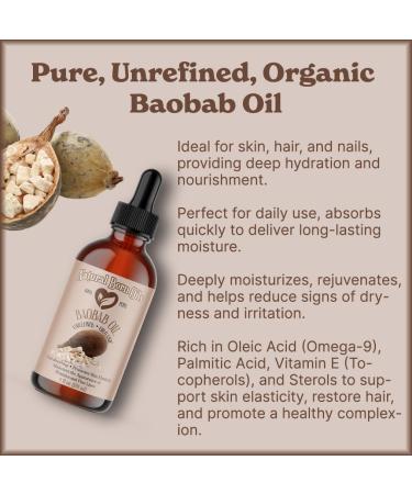 Buy Natural Born Oils Baobab Oil - Organic Cold-Pressed 1 Gallon for Skin & Hair | Deep Moisturizing & Nutrient-Dense - Buy Online on GoSupps.com