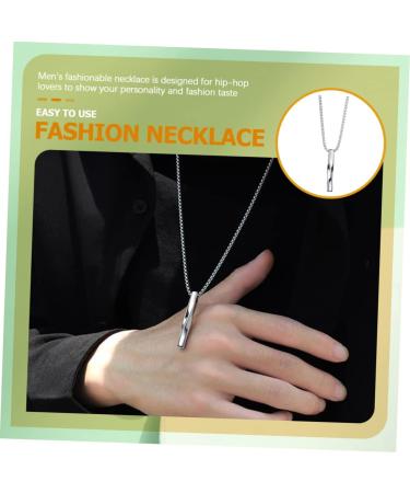 Yardenfun Geometric Hip Hop Necklace Men Pendant Neck Chain Mens Necklaces Male Titanium Steel Accessories Man - Buy Online on GoSupps.com