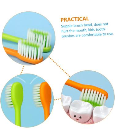 Frcolor 4-Piece Carrot Shaped Children's Toothbrush Set - Soft Contoured Bristles for Toddlers | Cute & Effective Oral Care - Buy Online on GoSupps.com