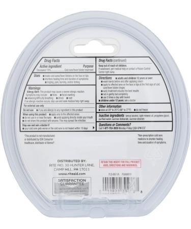 Buy Rite Aid Cold Sore Cream - Docosanol 10% Treatment for Cold Sores & Fever Blisters | Fast Healing for Lips & Face - 0.07 Oz - Buy Online on GoSupps.com