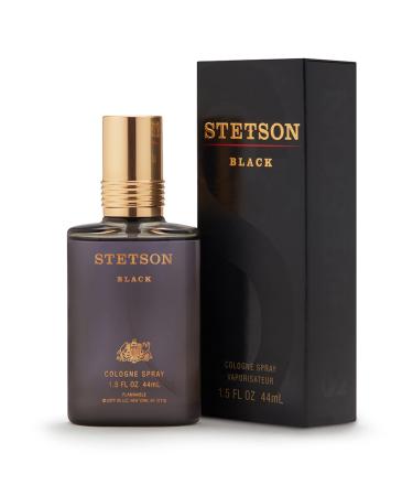 STETSON Black Cologne Spray for Men, Legendary Men's Cologne, A Bold & Rugged Mens Fragrance, Great Classic Gift, 1.5 Fl Oz