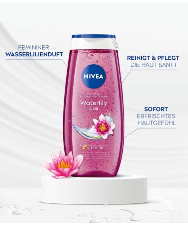 Nivea Waterlily & Oil Shower Gel 250 ml | pH-Skin-Neutral Care | Nourishing Oil Beads | Fresh Fragrance | Buy Online Internationally - Buy Online on GoSupps.com