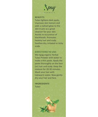  AOZA Spag Herbals Premium Organic Tulasi Powder 250g - Buy Online on GoSupps.com