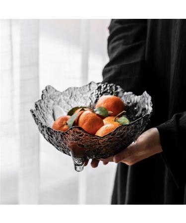 Fruit Bowl Salad Bowl Countertop Fruit Basket Glass Fruit Plate Modern Design Dessert Bowl High-Footed Candy Snack Plate Fruit Bowl for Kitchen Counter (A) - Buy Online on GoSupps.com