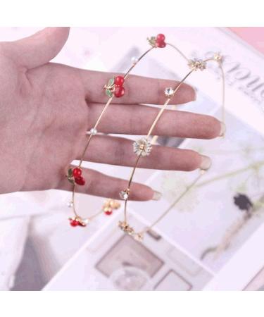 Amosfun Exquisite Cherry Headband Elegant Headdress for Birthday Parties Weddings Valentine's Day Gift and Decorations - Buy Online on GoSupps.com