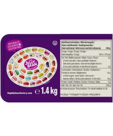 The Jelly Bean Factory 36 Flavours Mix 1.4kg - Jelly Beans for Birthday Christmas and Halloween Celebrations - By Boxed Treatz - Buy Online on GoSupps.com