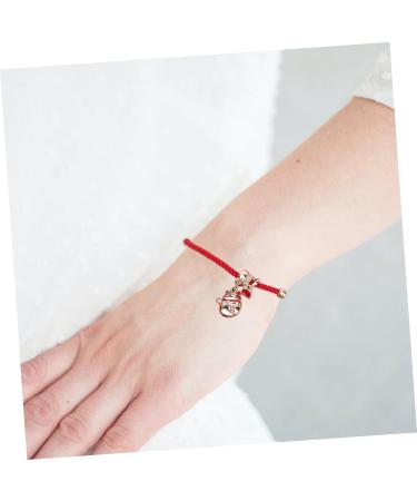 TEHAUX 2 Pcs Red String Bracelet Abundance Red Bracelet Lucky Rope Strap Red Rope Bangle Chinese Red Bracelet Knitting Gift New Year Gift Womens Gifts Year of Birth Alloy Jewelry Student - Buy Online on GoSupps.com