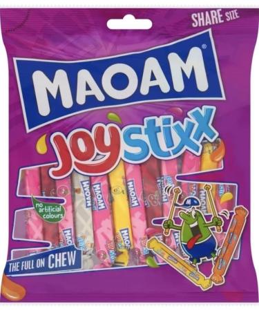 Maoam Joystixx Sweets Bags (140g x 6) Multipack - Individually Wrapped Fruit Flavour Chews Share Pack Kids Party Candy Bulk - Buy Online on GoSupps.com