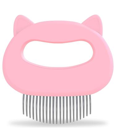 Cat Grooming Comb - Pink Massage Comb - Light Hair or Fur Removal Soft Dematting Detangling and Deshedding - Pet Shedding Remover Tool for Cats Dog Rabbit