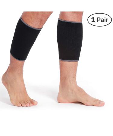 Neotech Care Calf Support Sleeve - Elastic & Breathable Knitted Fabric - Medium Compression - Black Colour (Size S 1 Pair) S (1 Pair) 2 - Buy Online on GoSupps.com