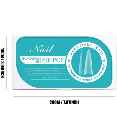 Nail Extension Kit Artificial False Nails Gel Extension Kit Nail Forms Frosted Fast Manicure Set Matte Nail Tips for Nail Salons Homes 01 - Buy Online on GoSupps.com