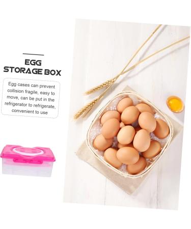GLEAVI Egg Storage Box Eggs Food Trays Camping Fridge Containers for Food Egg Holder Call Crisper re-usable Rosy 24X16.5X10CM - Buy Online on GoSupps.com
