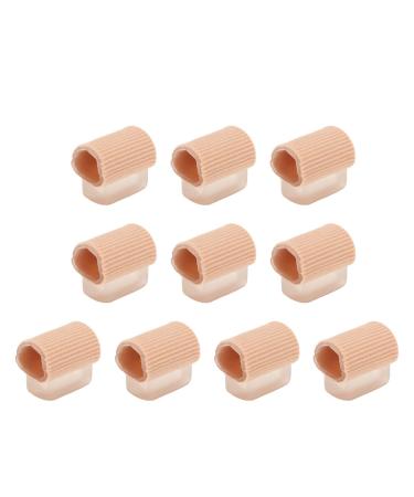 Toe Cushion Tube 10pcs Toe Cushion Tube Relieve Pressure Ache Fiber Gel Toe Tubes Sleeves for Overlapping Toes Bunions Toe Cushion Toe Tubes Sleeves Soft Gel Pad Protectors for Cushions Blisters