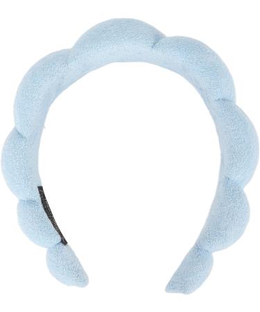 Soft And Absorbent Sponge Headband for Women - Prevent Slip Cute Padded Hair Band with Elastic Blue - Buy Online on GoSupps.com