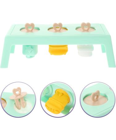 Zerodeko Popsicles Molds Household Practical Release Pops Cartoon Ice Lollipops DIY Easy Lovely Reusable Popsicle Silicone Molds 22.8X7.9CM Green - Buy Online on GoSupps.com