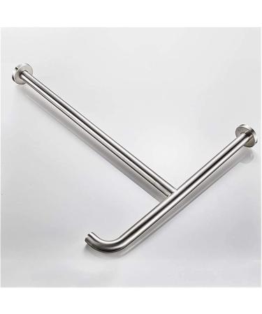 Stainless Steel Toilet Grab Bar with Leg Support Drop Down Wall Mounted Rail Grab Bar Wall to Floor Mount Bathroom Grab Rail for Safety 570mm Length - Buy Online on GoSupps.com