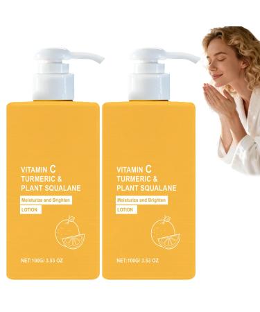 YUNFAX Turmeric & Vitamin C Face & Body Lotion Vitamin C Cream Brightening Improves Elasticity Moisturizing Non-Greasy Daily Use Even Skin Tone Glowing