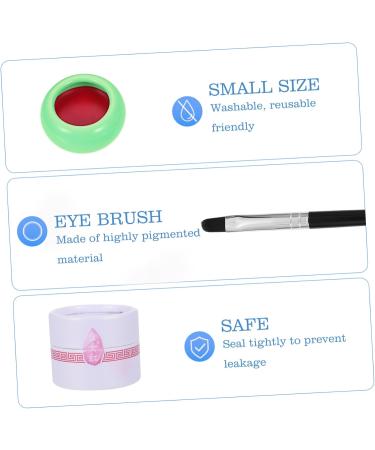 Healvian 3pcs Lipstick Blush Eye Shadow Eye Shadow Cheek Blusher Delicate Blusher Safe Blusher Ceramics Red - Buy Online on GoSupps.com