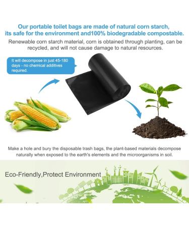 100 Portable Toilet Bags - Biodegradable 8 Gallon Potty Bags for Camping, Hiking, Boating - Compostable Waste Bags for Outdoor Travel - Buy Online on GoSupps.com