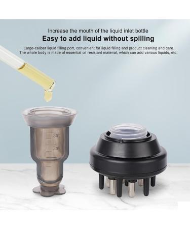 Premium Hair Oil Applicator Bottle | Stainless Steel Roller-Head Scalp Massager | Essential Oil Fluid Brush in Hemousy Black - Buy Online on GoSupps.com