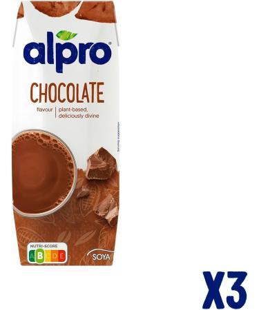 Alpro SOYA Chocolate Flavour 3 x 250ml - Buy Online on GoSupps.com