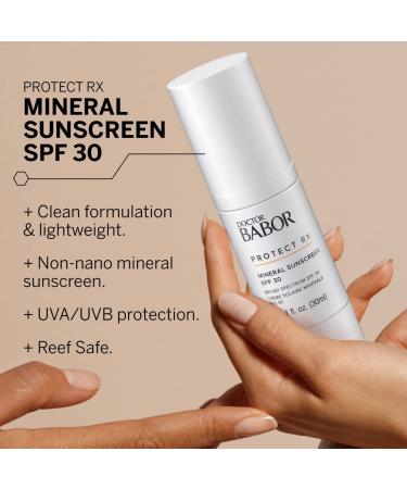 DOCTOR BABOR PROTECT RX Mineral Face Sunscreen SPF 30 - Lightweight Facial Sunscreen Lotion, 1oz - Buy Online on GoSupps.com