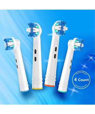 Deep Clean Replacement Toothbrush Heads for Braun Electric Toothbrushes - Compatible with Oral B Pro 100-7000 (4 Count) - Buy Online on GoSupps.com