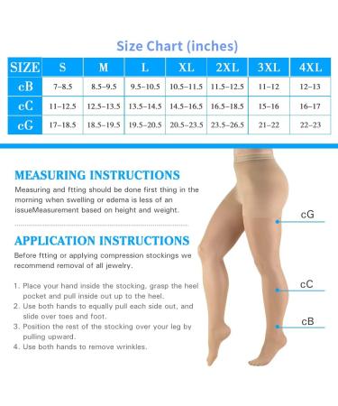 Shop Varicose Veins Compression Pantyhose Stocking 20-30 mmHg - Closed Toe Support Hose in Beige XXL | International Shipping Available - Buy Online on GoSupps.com