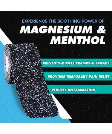 Heali Precut Kinesiology Tape Infused with Magnesium & Menthol - Roll - 20 Strips - 2" x 10" (5cm x 25cm) - Synthetic Silk Latex Free Strong Adhesive to Last 4-7 Days -Splatter Paint Design - Buy Online on GoSupps.com