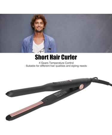 Short Hair Straightener Curling Iron for Men - 4 Gears Temperature Control Ceramic Heating Compact Design ABS Material US Plug - Buy Online on GoSupps.com