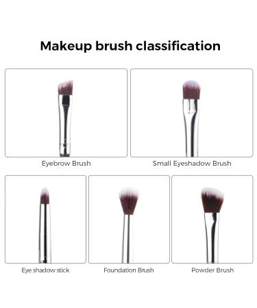 5-Piece Anime Magic Wand Makeup Brush Set - Metal Grip Silver - Foundation Blush Eyeshadow & Concealer - Perfect Gift for Girls & Women - Buy Online on GoSupps.com