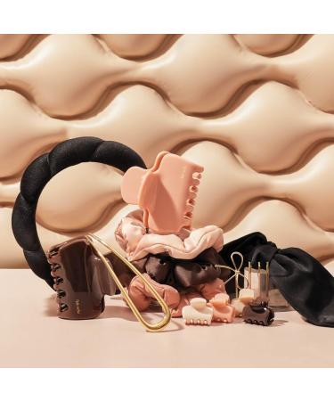 Kitsch Recycled Fabric Bow Hair Clips for Women Oversized Hair Bow Clip Coquette Bows for Hair Cute Ribbon Bow Clip Elegant Clip Bows for Girls Big Bows for Classic Elegant Style 1pc Black - Buy Online on GoSupps.com