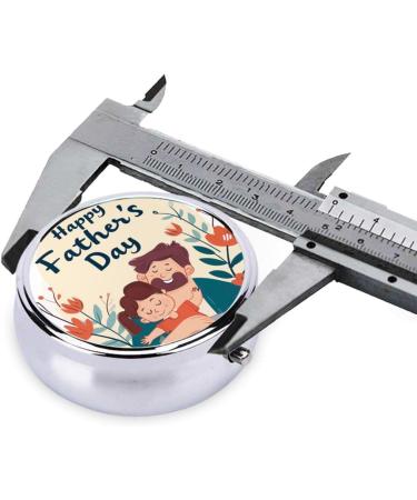 Fathers and Daughters Portable Metal Pill Box - Round Mini 3-Compartment Travel Solution for Small Pills - Buy Online on GoSupps.com