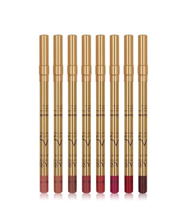 8PCS Waterproof Lip Liner Pencil Kit | Long Lasting Retro Lipstick Pen Set | Smooth & Sweat-proof Cosmetic Collection - Buy Online on GoSupps.com