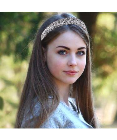 Sparkling Rhinestone Padded Headband - Silver Jeweled Hair Accessory for Women & Girls - Buy Online on GoSupps.com