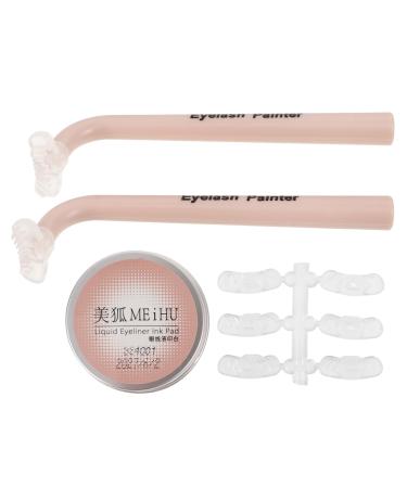 Beatifufu 1 Set Eye Makeup Aid Lower Eyelash Makeup Tool Lower Lashes Stamp for Women Makeup Tools Lower Eyelash Stamps Eyelash Stencil for Makeup Eyelash Stamp for Beginner 12.00X3.50X2.50CM