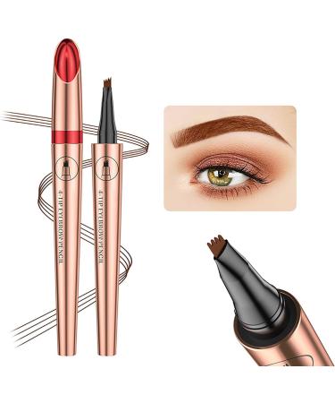 Eyebrow Pencil Eyebrow Pen with 4-Fork Tip Precise Brush Creates Natural Looking Brows Eye Brow Pencils for Women (Coffee) - Buy Online on GoSupps.com