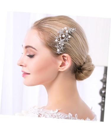 FRCOLOR Rhinestone Comb Hair Comb Rhinestone Hair Comb for Bridal rhinestone headpiece Bride Comb wedding headpiece for bride crystal ab rhinestones hair pearls Miss hair accessories alloy - Buy Online on GoSupps.com