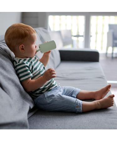 Felicificer Silicone Toddler Straw Cup 7 oz - BPA Free, Spill Proof Training Cup for Boys and Girls - 100% Food Grade Silicone with Bonus Straw Brush (Sage) - Buy Online on GoSupps.com