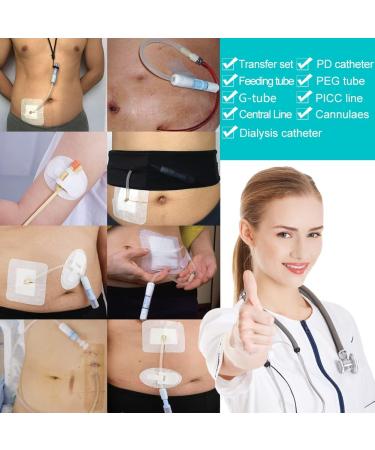 Feeding Tube Adhesive Wound Dressing - 4"x4" Bandage for PEG GJ & Supra-Pubic Incisions | Pack of 10 - Buy Online on GoSupps.com