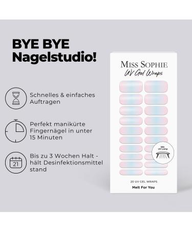 Original Miss Sophie UV Gel Nail Foils - Color Gradient Polish Strips for Fingers & Toes | 20 UV Gel Nail Designs - Buy Online on GoSupps.com