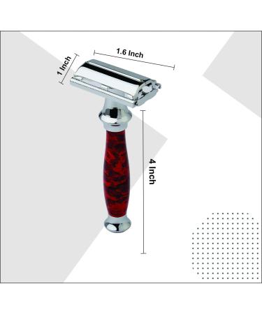 Pearl Shaving Butterfly Safety Razor for Men - Eco-Friendly Twist-to-Open Shaving Kit | Perfect Valentine's Day Gift - Buy Online on GoSupps.com