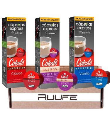 Colcafe Coffee Pods Instant coffee (30 pck) Classic Latte & Vanilla Colcafe Colcafe Capsulas Clasico Vainilla Latte