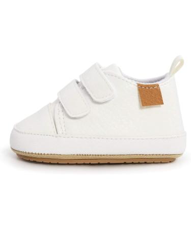 MK Matt Keely Baby Girl First Walking Shoes - Anti-Slip Soft PU Leather Sneakers (Infant Toddler 6-12 Months) - White Style2 - Buy Online on GoSupps.com