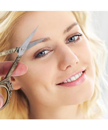 Compact Stainless Steel Beauty Scissors - Multi-Function Eyebrow & Nose Hair Scissors for Travel | Wear-Resistant & Portable - Buy Online on GoSupps.com